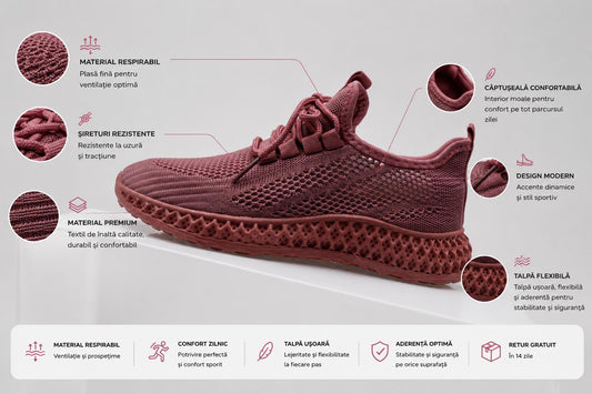 Sneakers Damă Cloud Rosé